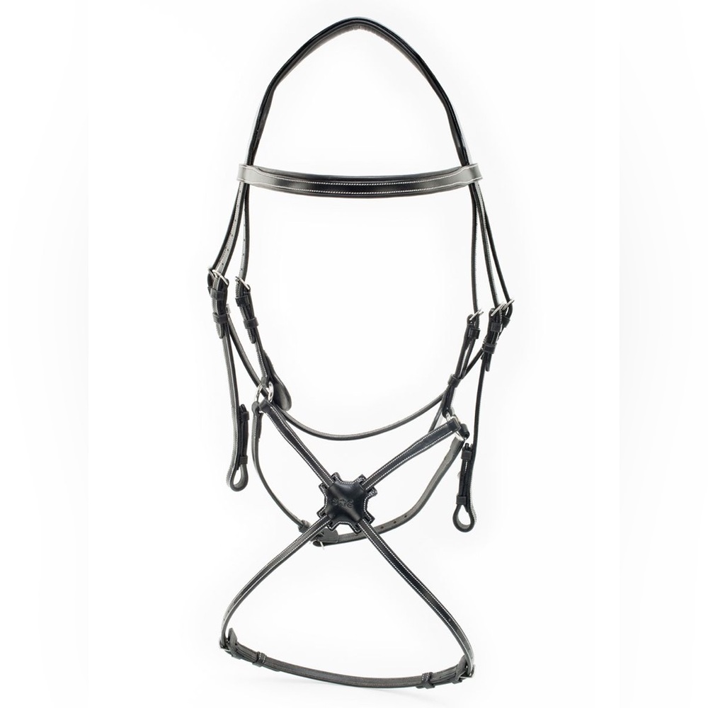 Silver Crown Fancy Stitched Figure 8 Bridle